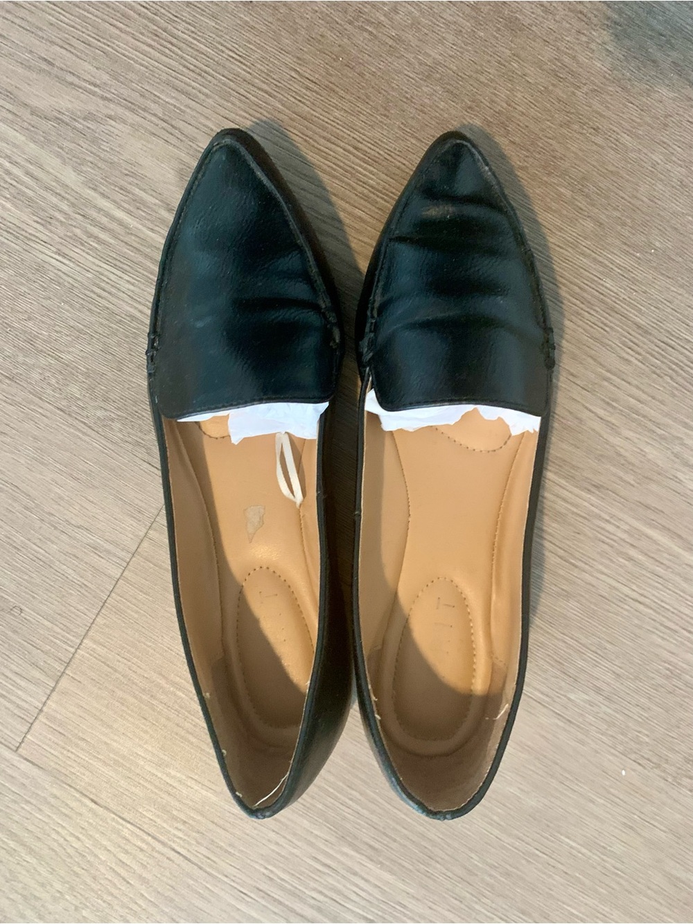 Esprit Black Pointed Toe Ballet Flats